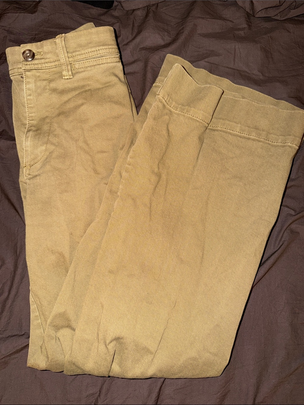 Women’s Khaki Pants - wide leg high rise